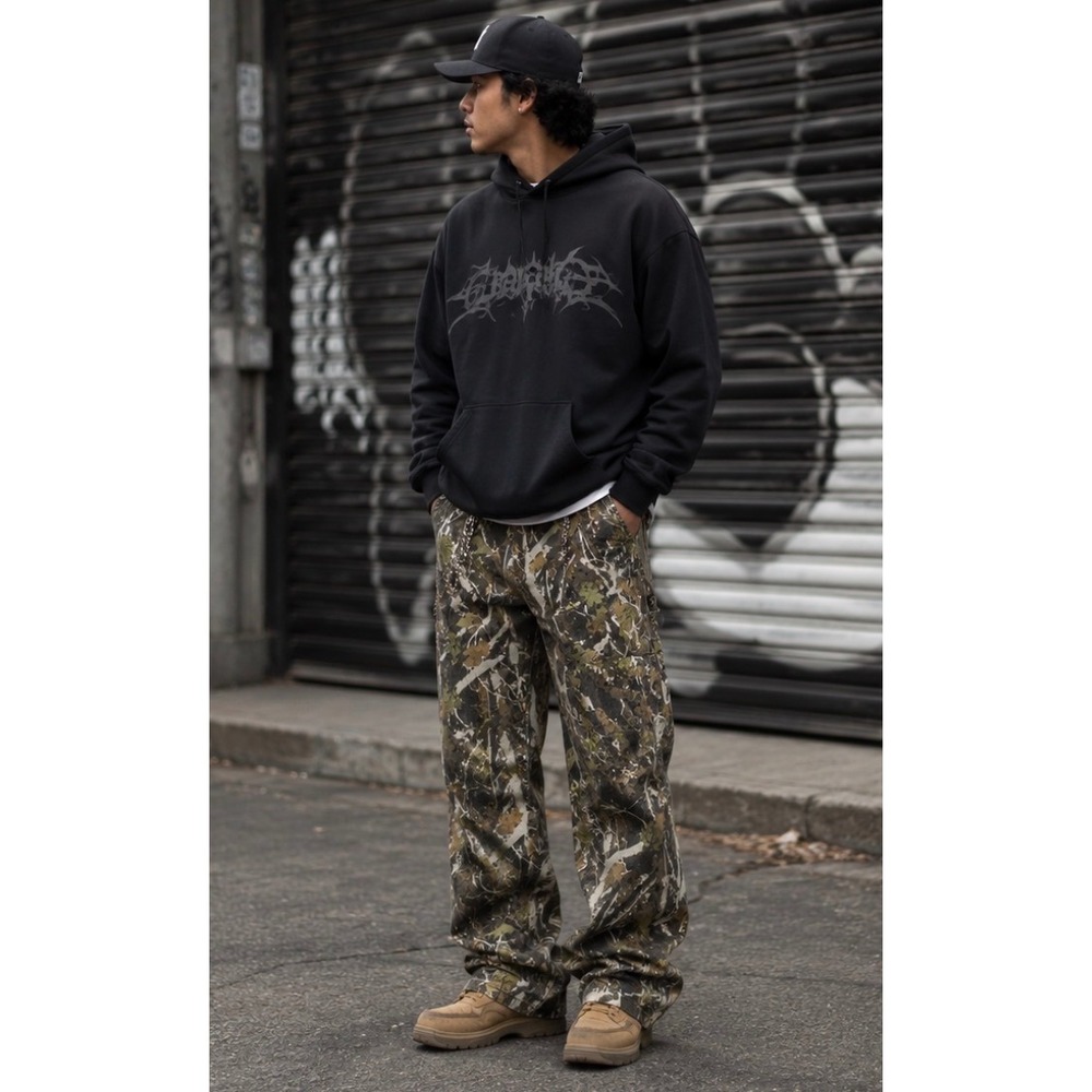 Vintage Pinkymoor Camo Carpenter Pants Mens Small Green Woodland Real Tree Y2K